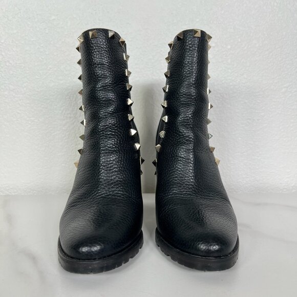 Valentino Garavani Black Rockstud Ankle Boots - Size 36 - Picture 3 of 8